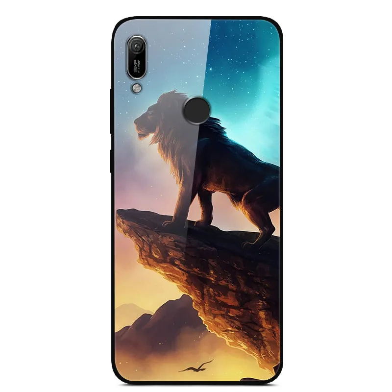 15 Для huawei Y6 Prime чехол из закаленного стекла чехол твердая задняя крышка чехол для телефона для huawei Y6 Y6 Prime TPU бампер чехол s - Цвет: 15