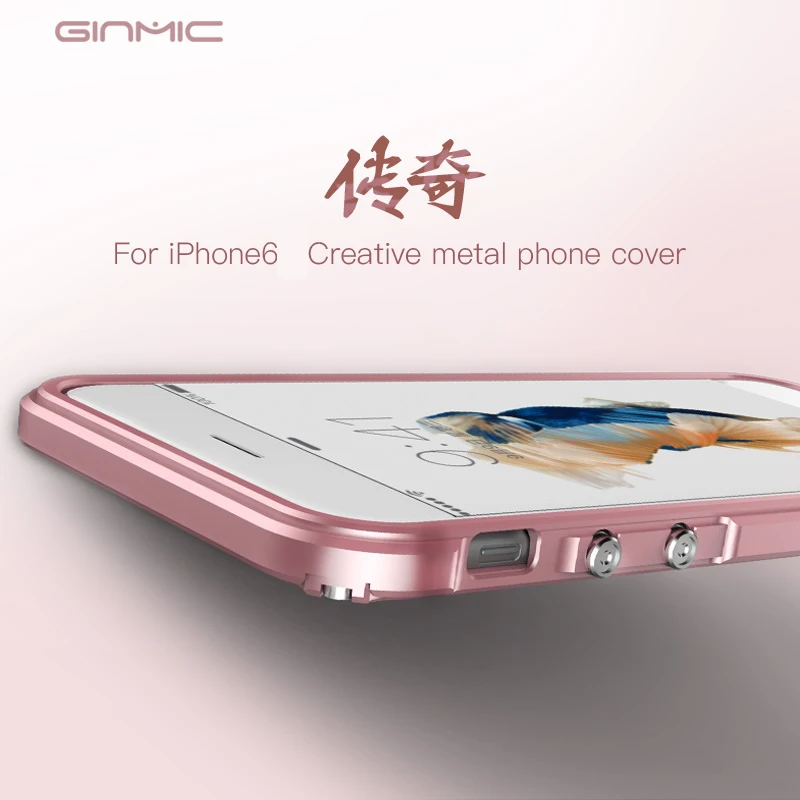 Для iphone 6/6S plus бампер Металлическая Рамка PC прозрачная задняя панель нижний