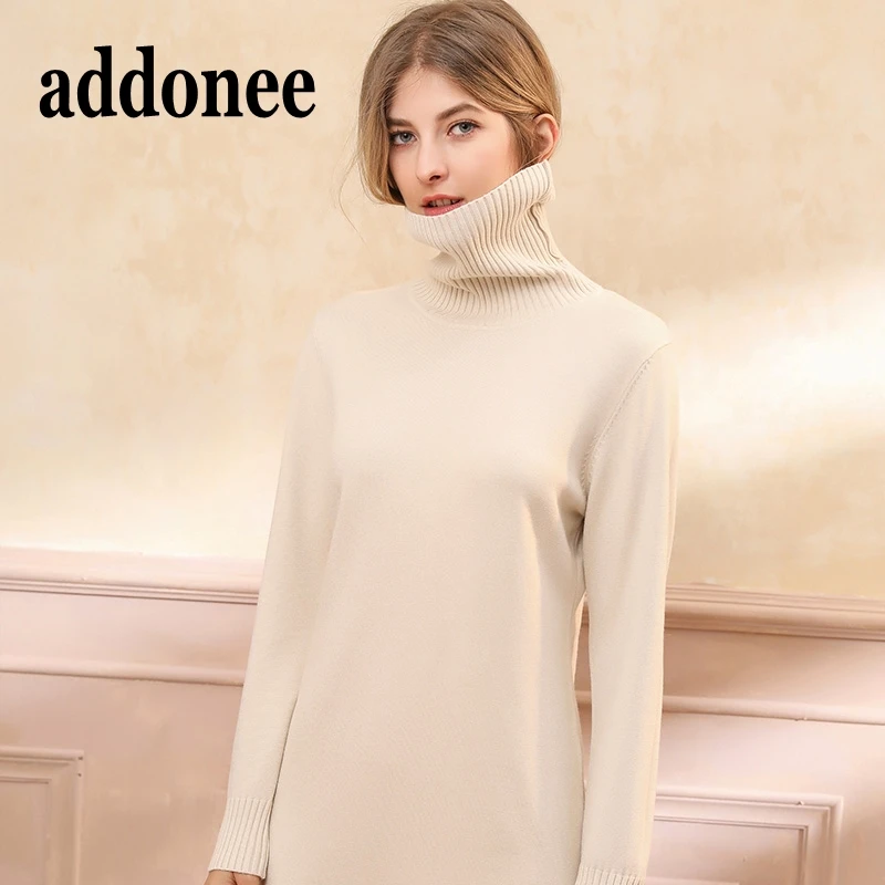 Cashmere Solid Turtleneck Long Pullovers Wool Wild Slim Elasticity Warm Soft Sweater Spring Autumn Style High Quality Sedy | Женская