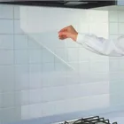 Прозрачная кухонная масляная пленка, высокотемпературная Керамическая стикер для настенной плитки водостойкая и масляная самоклеящиеся обои 60*90 см