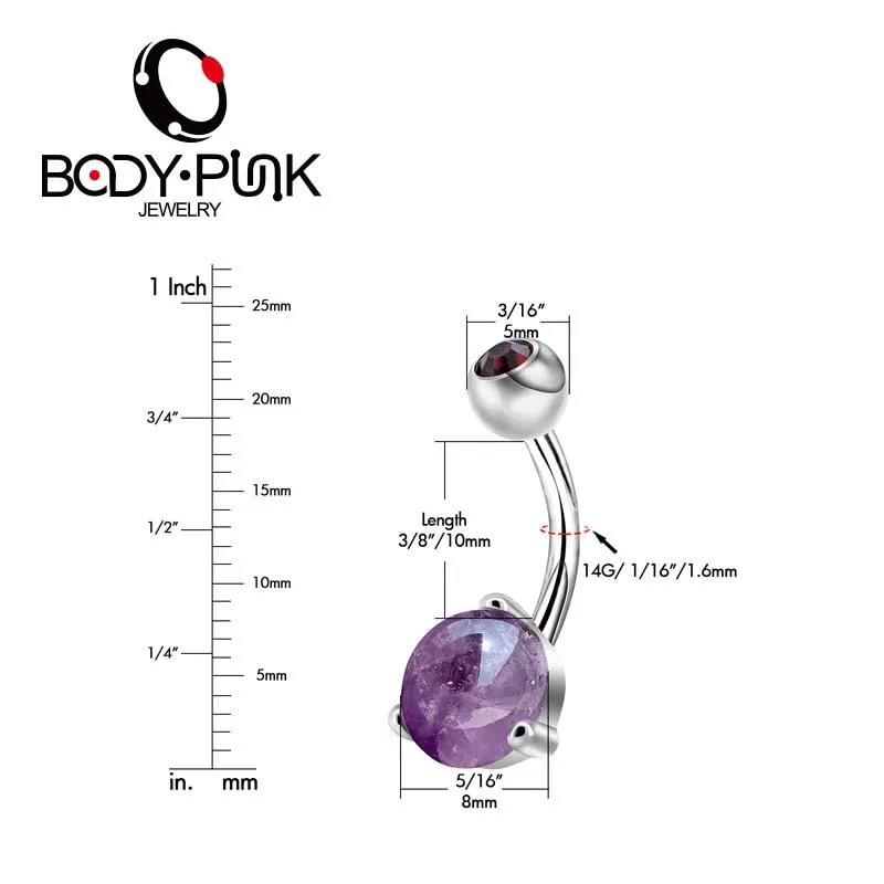 Ювелирные изделия для тела в стиле панк Новое поступление 2018 14 калибр 316L из