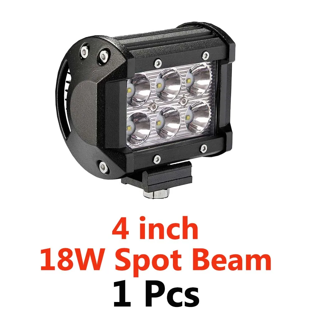 1pcs 18w Spot Beam 4, 7, 9, 12 лет 17 дюймов светильник бар рабочий светильник светодиодный бар светильник автомобиля 12v светодиодный бар для грузовиков ATV внедорожник балки 4x4 УАЗ пятно/Наводнение туман светильник - Цвет: 1pcs 18w Spot Beam