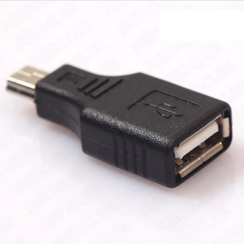 Адаптер 10 шт./лот Mini USB штекер гнездо OTG преобразователь передача данных