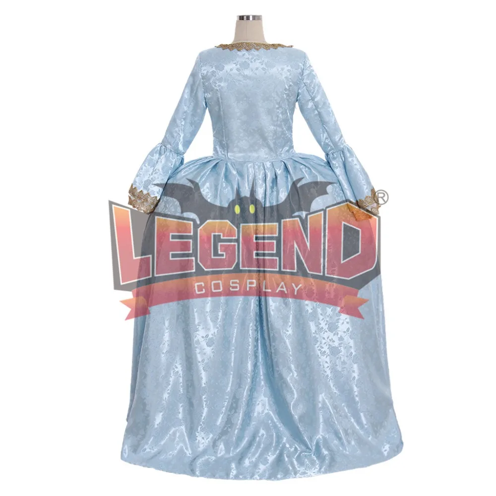Платье Marie Antoinette Rococo голубое платье с рюшами на спине 18 го века robe a la francaise|Костюмы