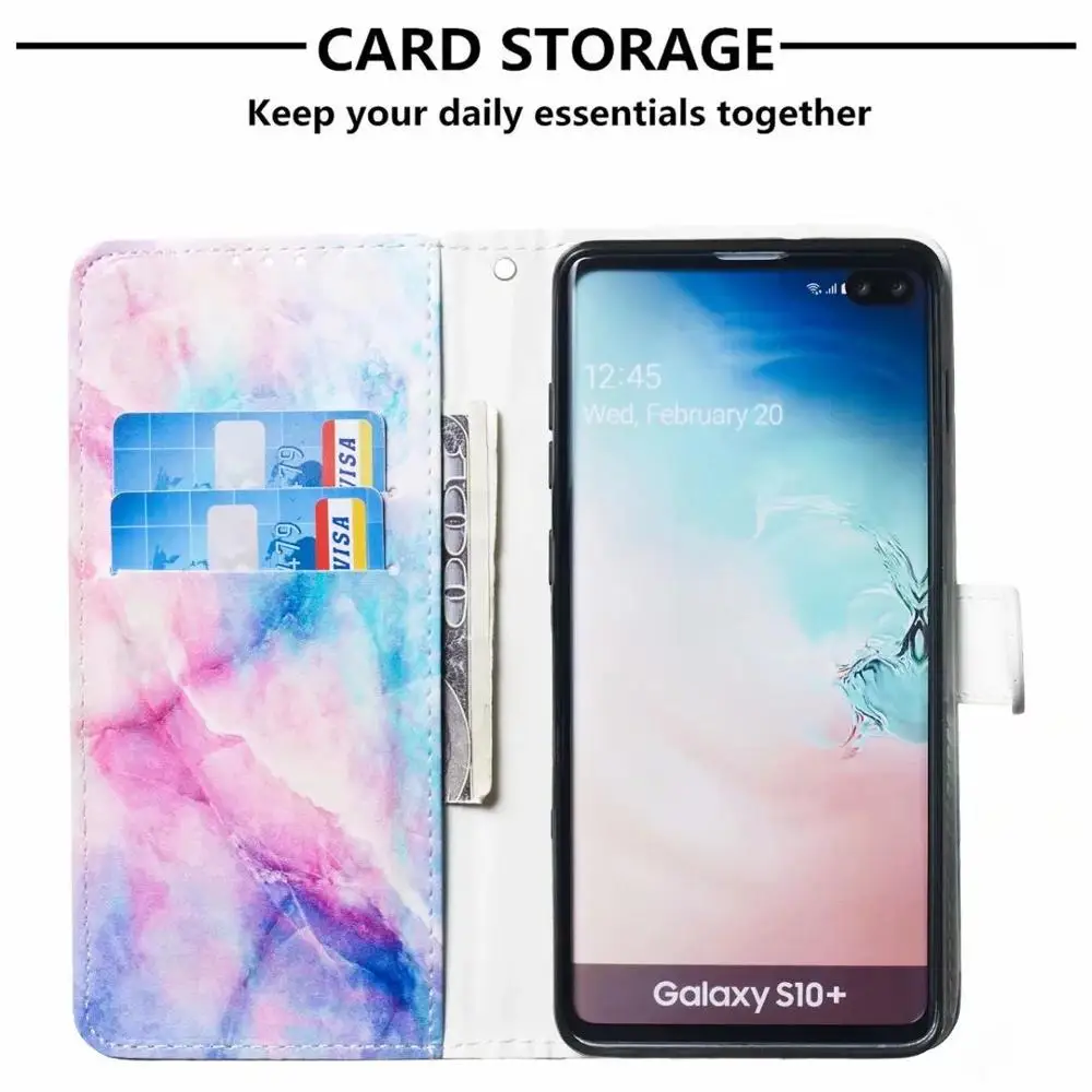 Чехол с откидной крышкой для Samsung Galaxy S10 Plus S10e S8 S9 A70 A50 A30 A20 M30 M20 животный чехол из