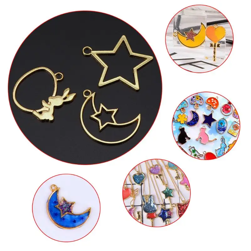 

Resin Casting Molds Epoxy Handicraft Kit Silicone Mold Making Jewelry Gem Pendant Clasp Mould Craft DIY Set