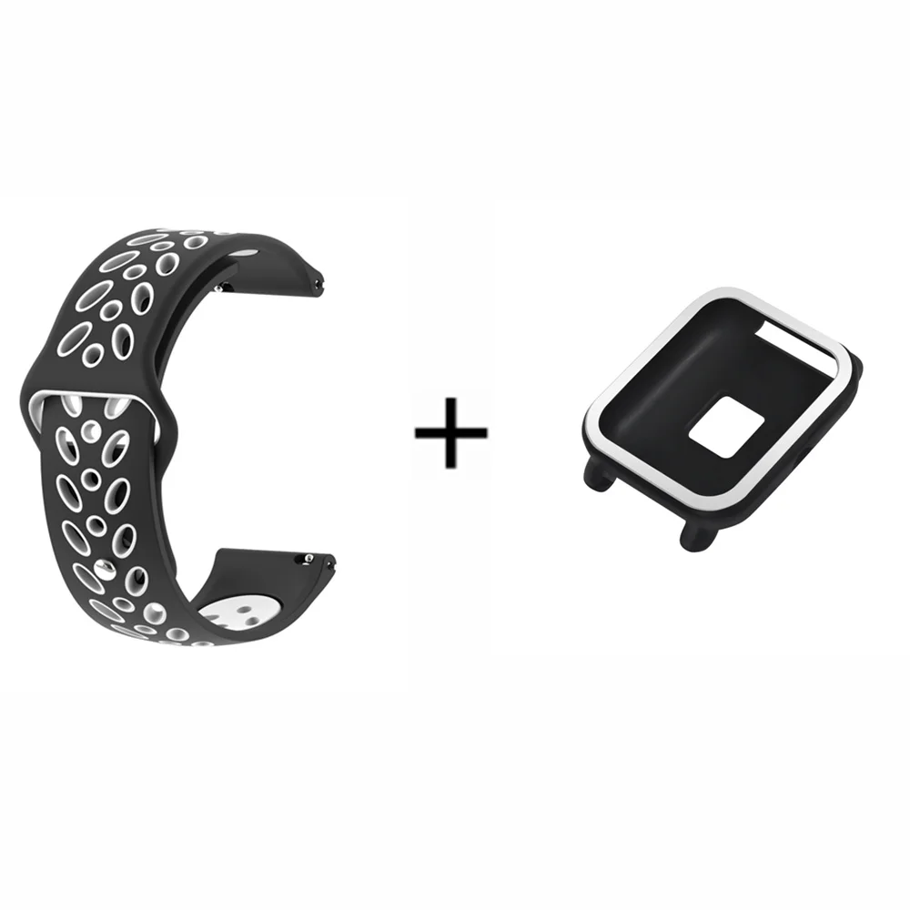 Силиконовый ремешок для Amazfit Bip correa, спортивный ремешок для часов Xiaomi Huami Amazfit Bip, сменный Браслет+ чехол