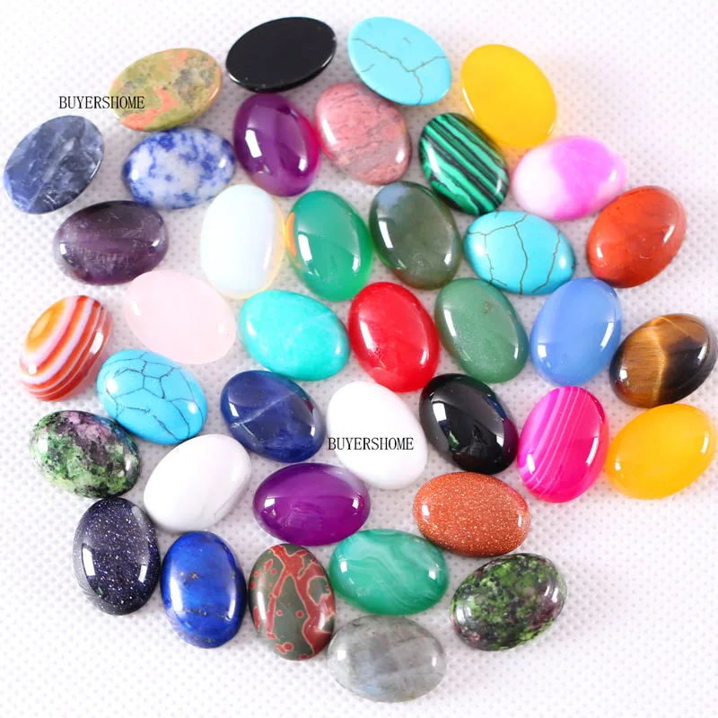Multi Color Stones 20x15 мм кабошон овальные бусины из натурального камня разноцветные камни для изготовления ювелирных изделий ожерелье кулон браслет серьги 5 шт. K1500 - Цвет: Multi Color Stones