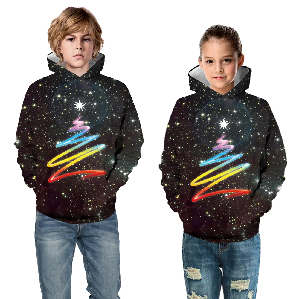 

Детский пуловер с капюшоном и длинным рукавом, с 3D Цифровым принтом