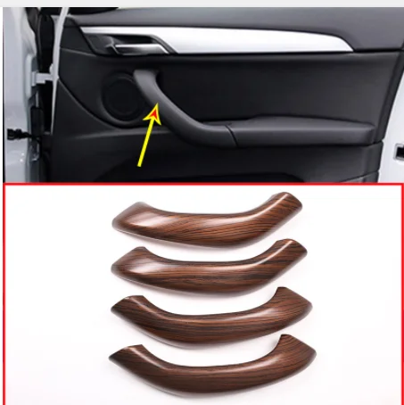 

4pcs Pine Wood Grain Car ABS Interior Door Handle Trim For BMW X1 f48 2016-2019 X2 F47 2018