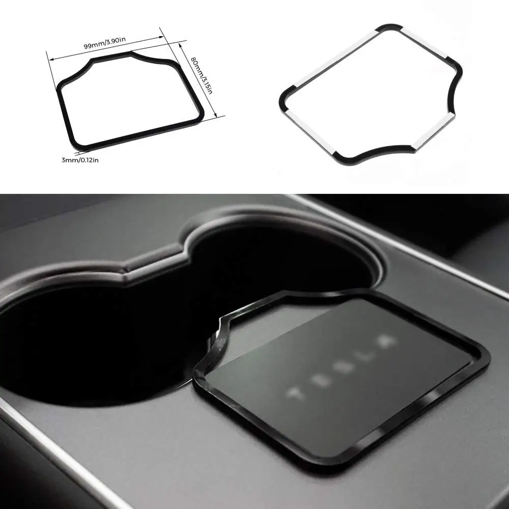 Центральная консоль держатель для ключей Tesla Model 3 предотвращающая скольжение