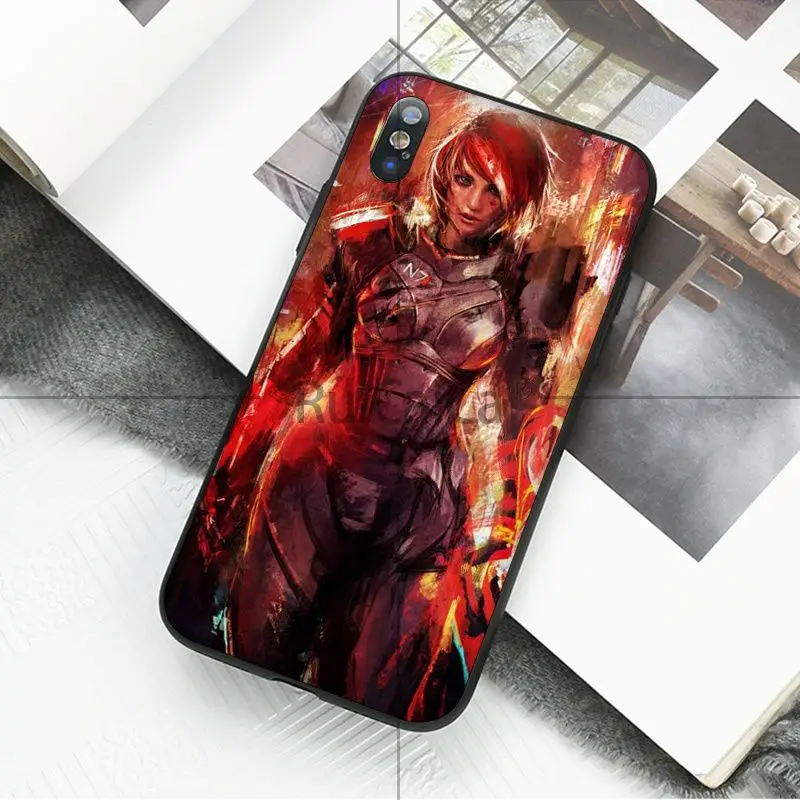 Ruicaica N7 Mass Effect черный мягкий чехол для телефона Apple iPhone 8 7 6 6S Plus X XS MAX 5 5S SE XR |