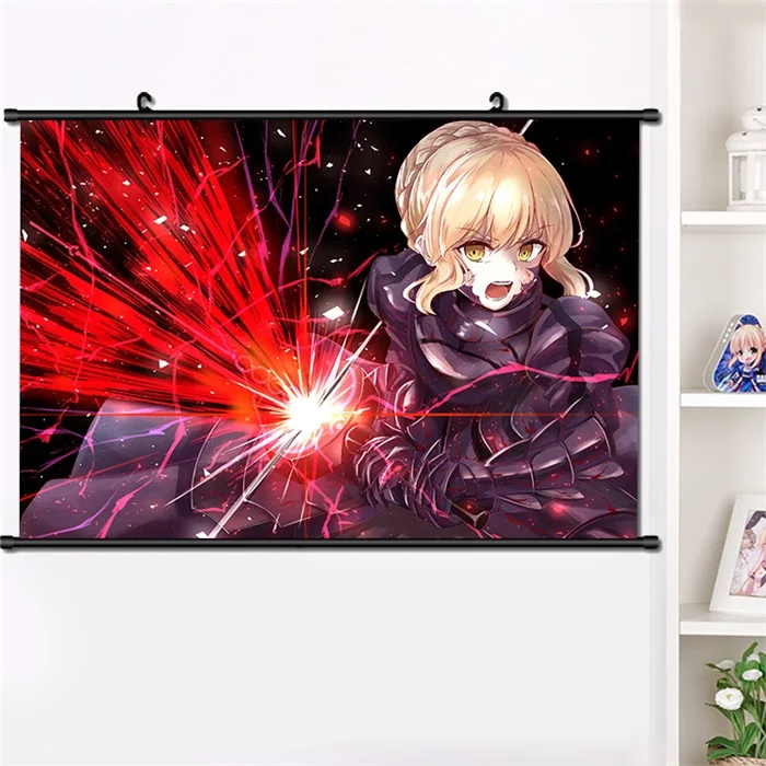 O Японская игра-аниме Fate/stay night Saber Alter FGO настенный Свиток Плакат манга настенные подвесные плакаты украшение дома 40*60 см - Цвет: O