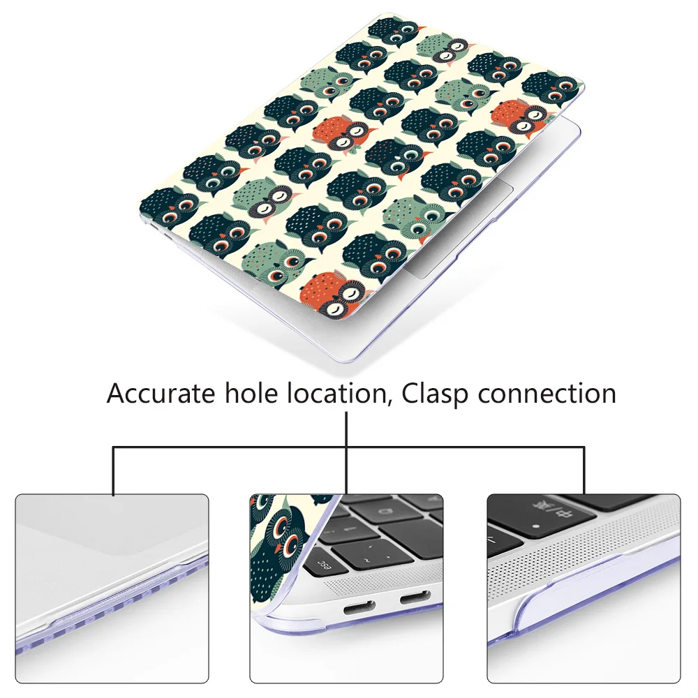 Чехол для MacBook Air Pro 13 15 16 дюймов A2141 A2159 2020 дюймов|owl laptop case|laptop casecase for apple macbook |