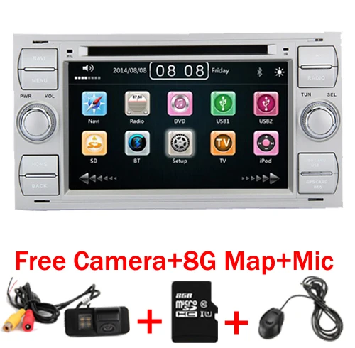 2 Din 7 дюймовый автомобильный DVD плеер для Ford Focus Kuga транзит с 3G GS Bluetooth Радио RDS USB SD
