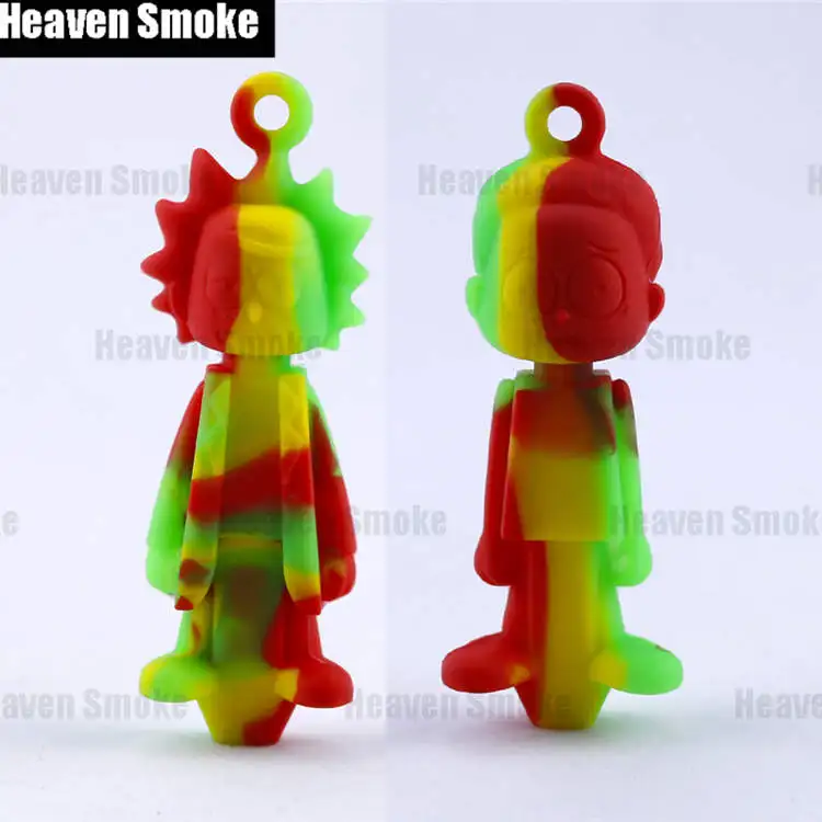 rasta pipe 2pc 2 шт Рик и Морт курительные трубки комплект w/металлическая чаша табачная трубка+ силиконовая пепельница Портативный Анти-обжигающий Пепельница держатель для сигарет - Цвет: rasta pipe 2pc