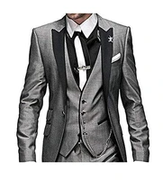 2021 custom slim fit one button 3 pieces men suits for wedding notch lapel men suits groomsmen best man tuxedo straje hombre