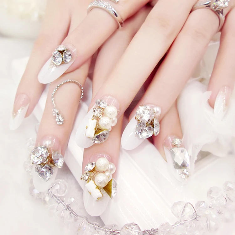 Маникюрный набор из 24 предметов блестящий Жемчужный Камень ноготь невесты (без