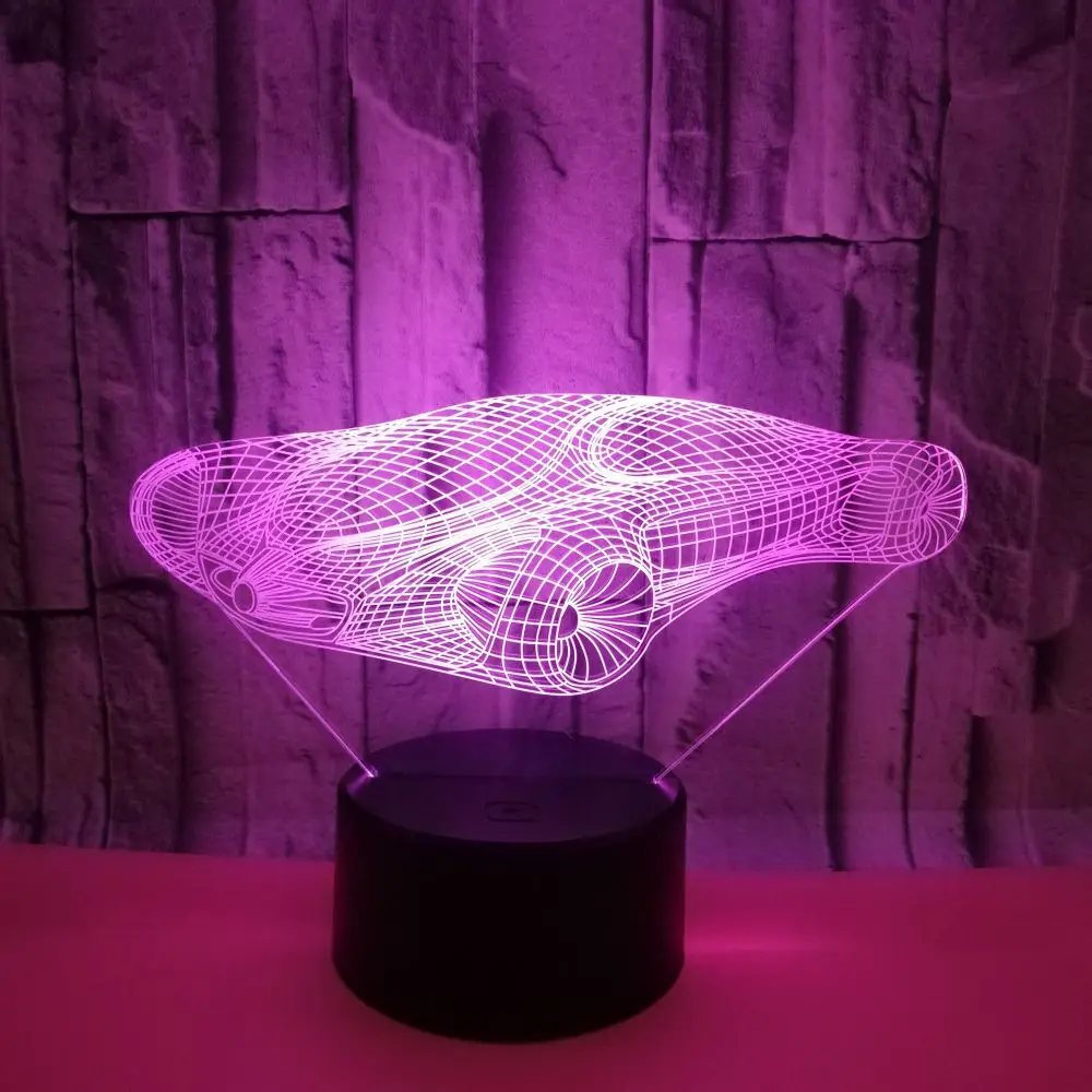 3d лампа для спортивного автомобиля с сенсорным Usb Ledl Led Подарочная настольная