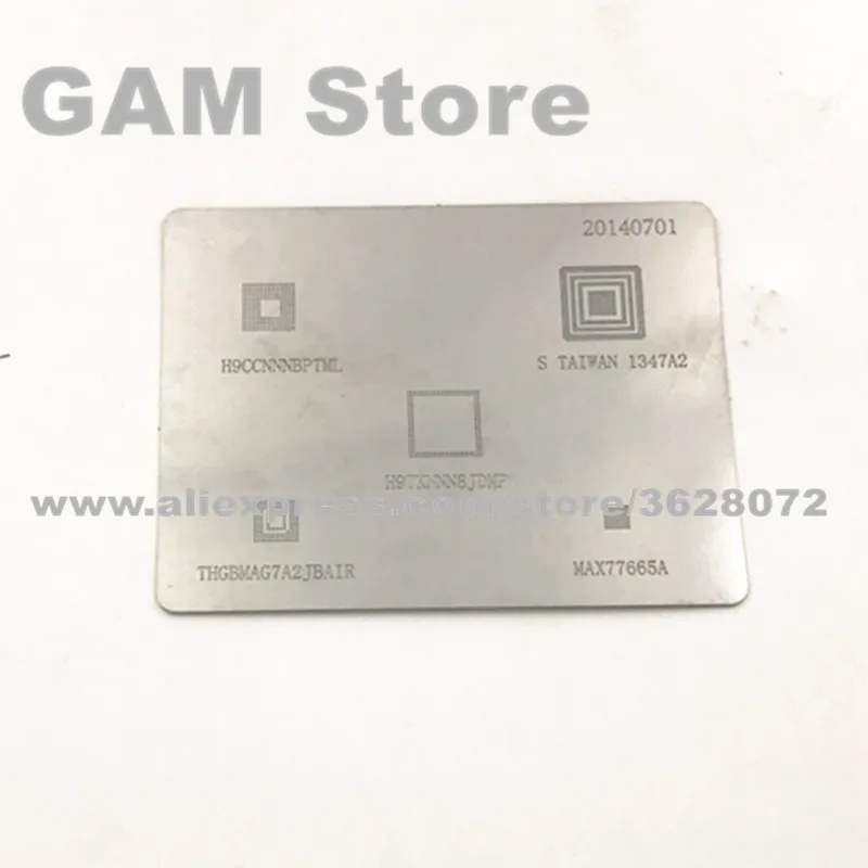 

For Samsung S4 BGA Stencil CPU RAM wifi power emmc IC FPC Connector Reballing Direct Heating Template 20170701