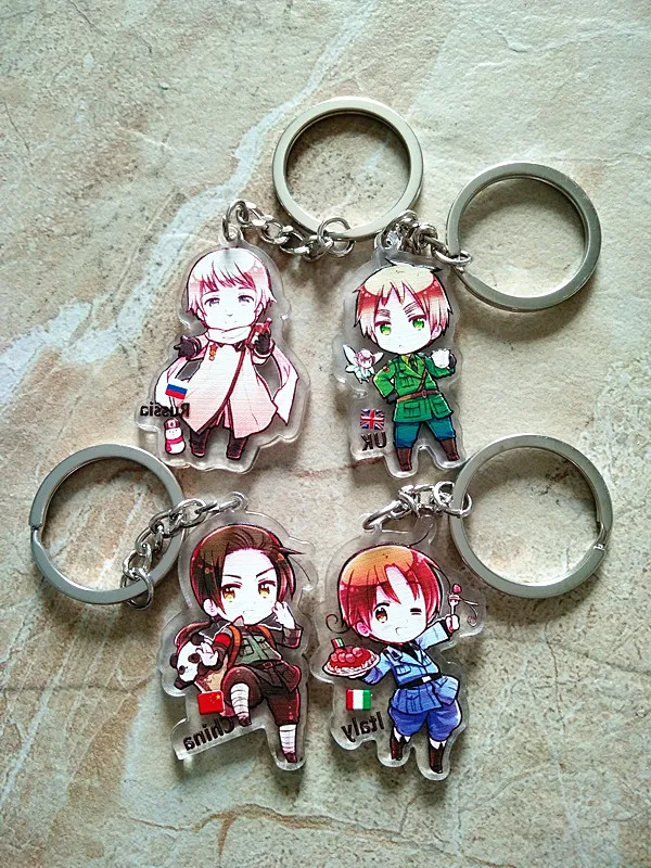 9 шт./компл. аниме брелок для ключей Axis Power Hetalia uk Италия Макарон немецкий