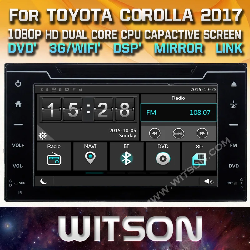WITSON заводская цена! Автомобильный dvd для TOYOTA COROLLA AURIS 2017 Навигация стерео Авто