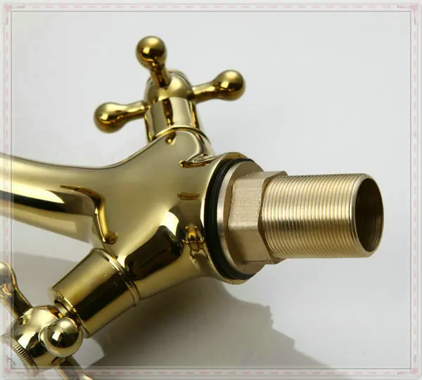 Bathroom Basin Golden Color Kitchen Sink Faucet Ti-PVD Finish Mixer Tap Brass G6520 vasos for jillkets electric water hea | Обустройство
