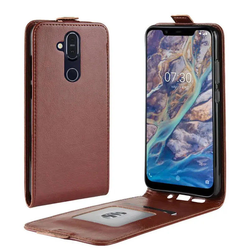 Вертикальный кожаный чехол-книжка для Nokia 8 2018 чехол TA-1119 TA-1128 откидной