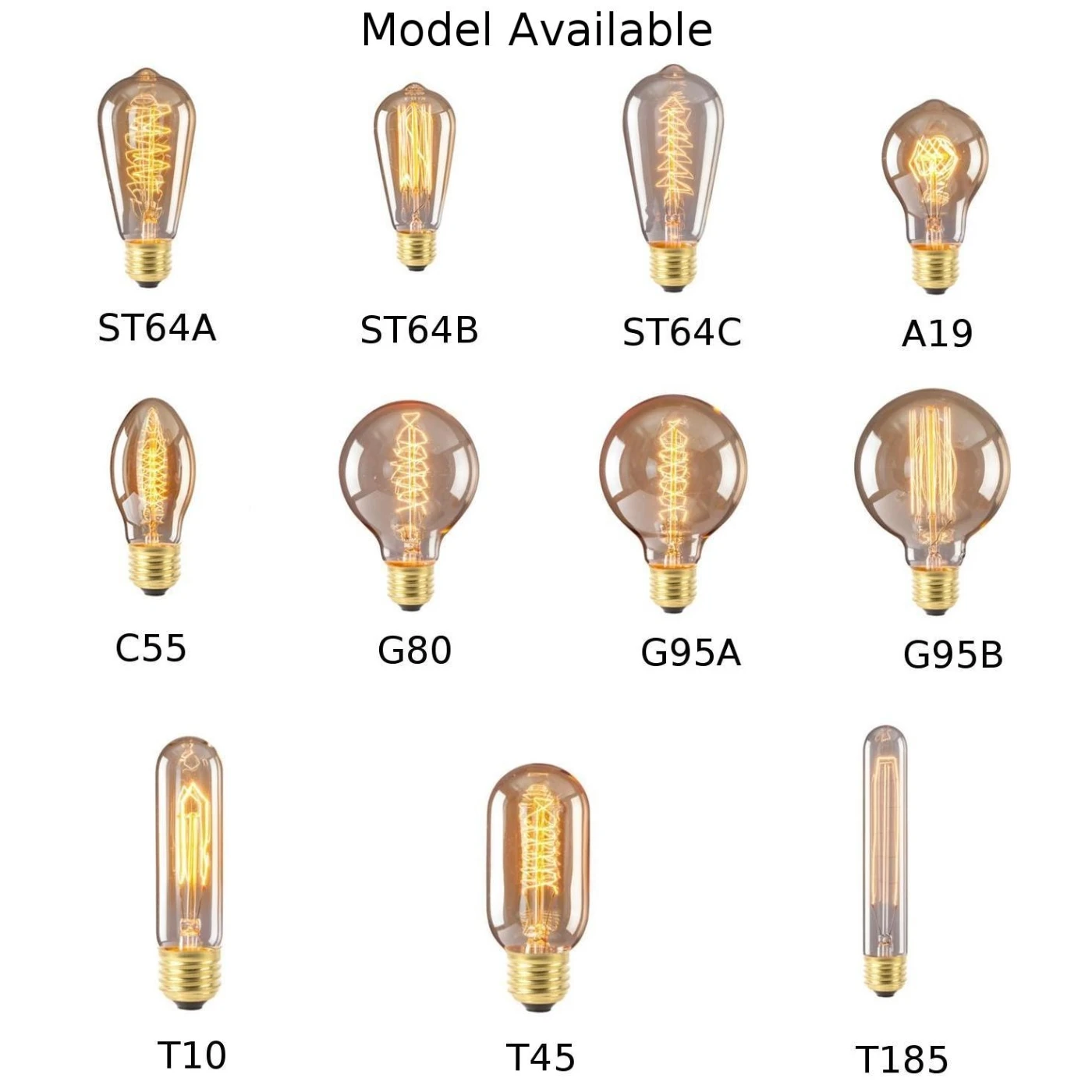 Винтажный Ретро светильник лампы накаливания для лампочек Эдисона под старину