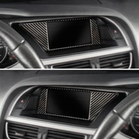 car carbon fiber interior navigation panel warning lamp frame trim for audi a4 b8 2009 2010 2011 2012 2013 2014 2015 2016