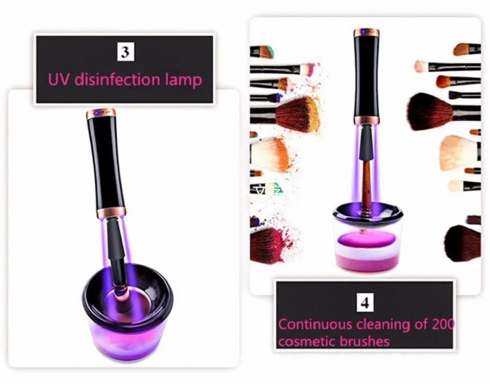 

Make up Brush Sterilizer Cleaning Tool USB Charging Washing Machine Dry Brush Hair Electric Cosmetic Brushes Washing Tool