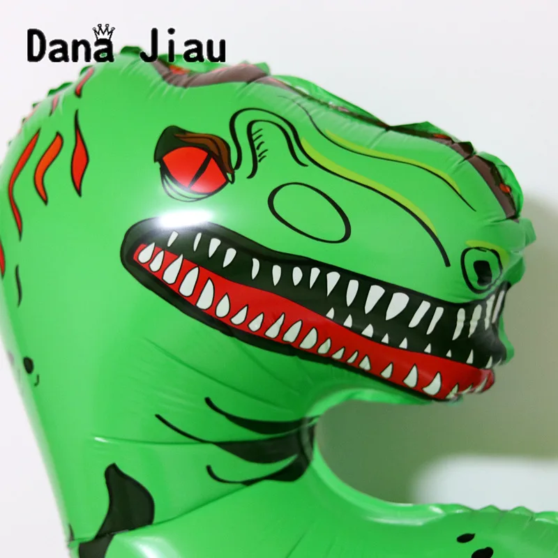 Зеленый динозавр Tyrannosaurus Фольга шар День рождения декоративно формленная