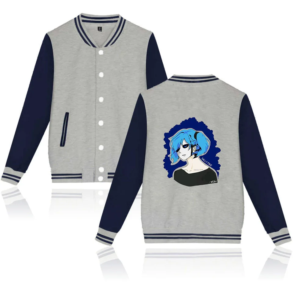 GREY SALLY FACE COAT XXS-XXXXL, бейсбольная куртка для игры sally face, унисекс, толстовки, Толстовка sally face eyes, маскарадные костюмы, куртка, пальто размера плюс - Цвет: GREY SALLY FACE COAT