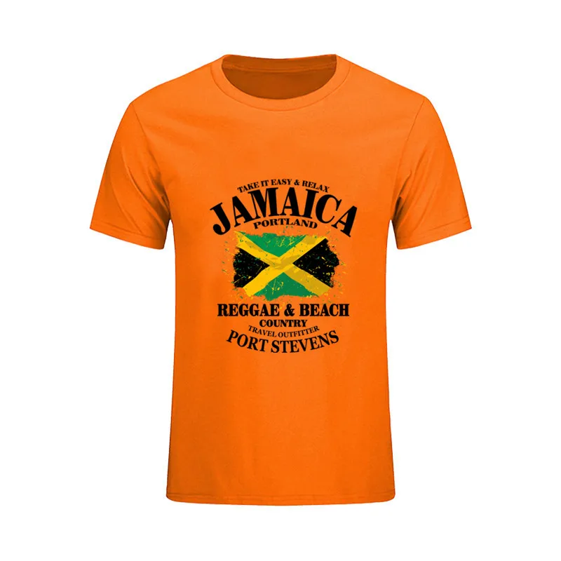 Рекламные футболки регги и пляж кантри-Jamaica портландский флаг забавные рубашки