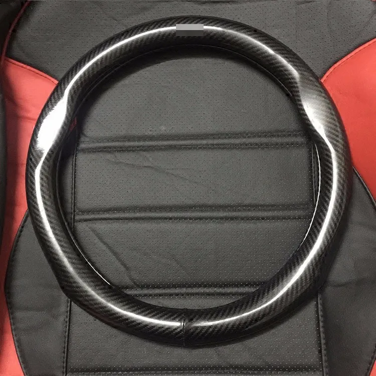 15 &quotЧерный Высокое Качество Углеродного Волокна Кожаный Чехол Руль Для Suzuki