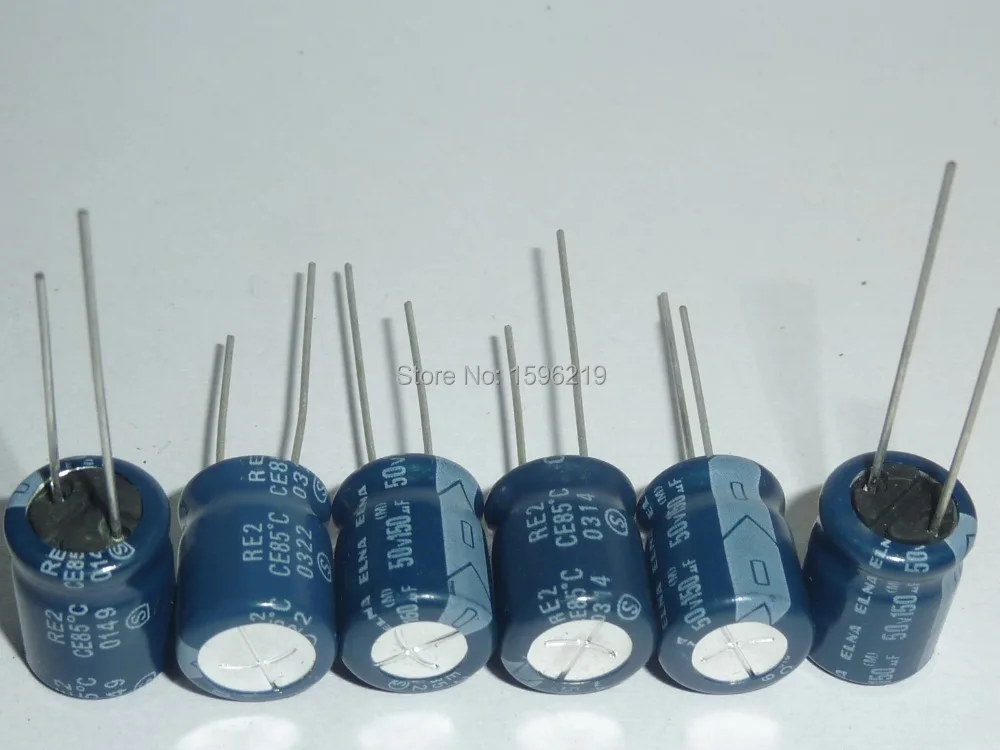 50 шт. 150 мкФ в ELNA RE2 серии 10х12 5 мм 50в150мкф аудио конденсатор|audio capacitor|elna audio capacitors150uf