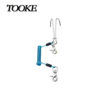 TG753-Blue Крючок для дайвинга, двойной рифовый крюк с спиральной катушкой, ремешок из нержавеющей стали для ныряния под водой - Цвет: TG753-Blue