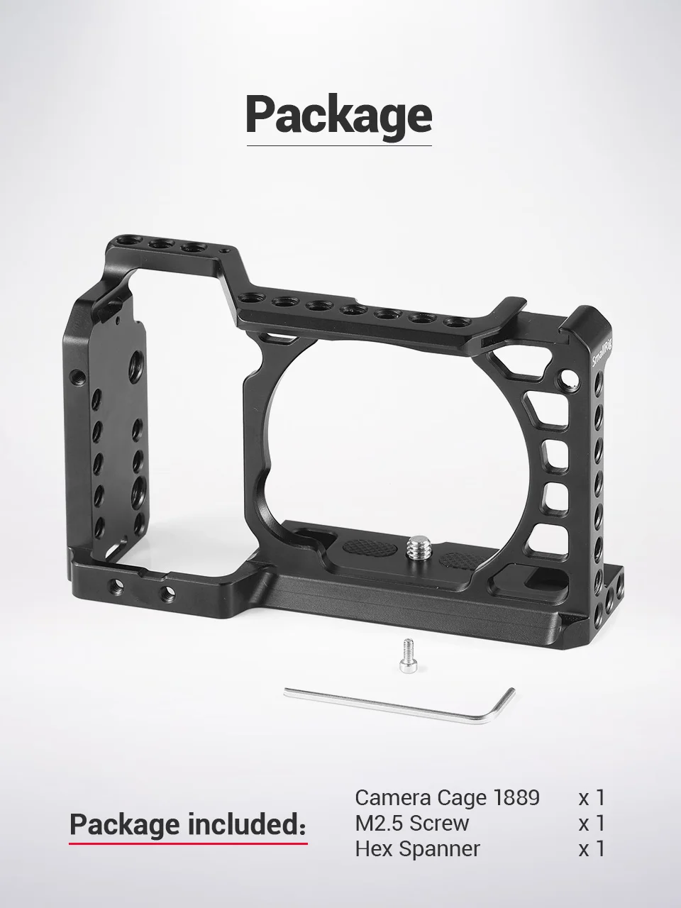SmallRig для sony A6500/A6300 клетка для камеры обновленная версия Защитная Dslr камера установка для sony A6500 алюминиевый сплав клетка-1889