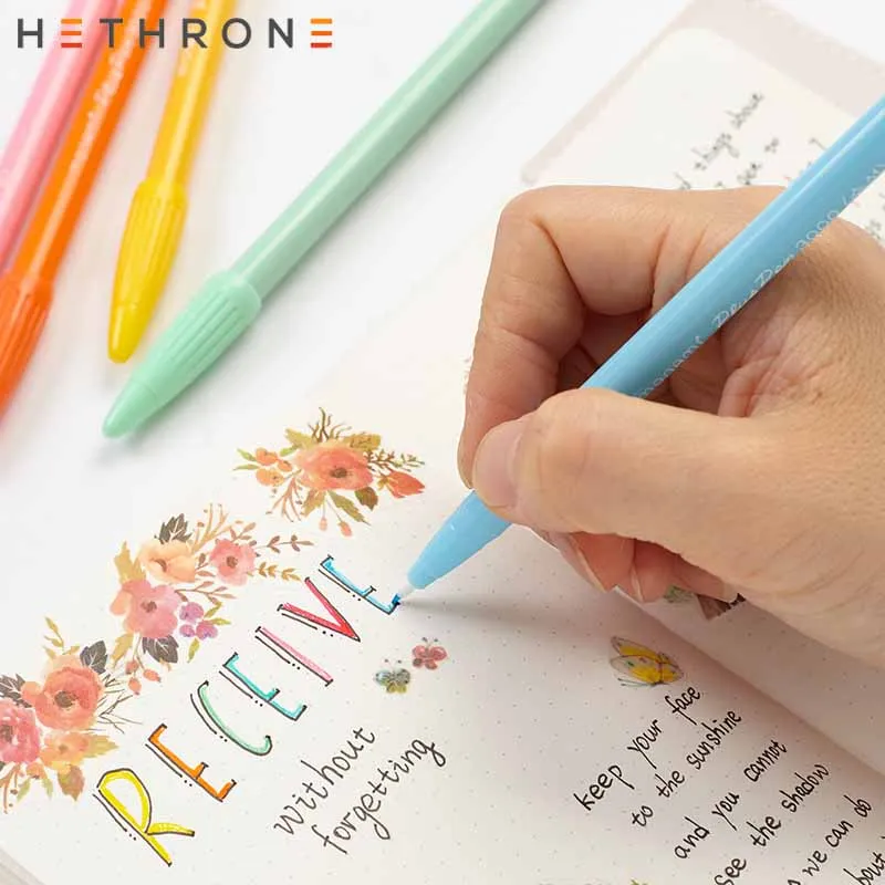 Hethrone 1 шт. 0,5 мм Корейская граффити ручка на водной основе ручка Fineliner Art Mark ручка Акварельная ручка для рисования волоконная ручка