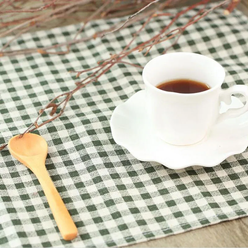 100 шт. хлопковые салфетки клетчатые подстилка cm салфетка для дома ресторана кафе