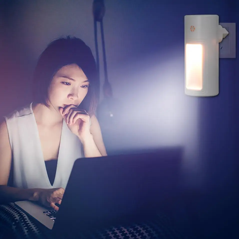 Мини светодиодный ночник светильник ЕС США с датчиком управления индукционный