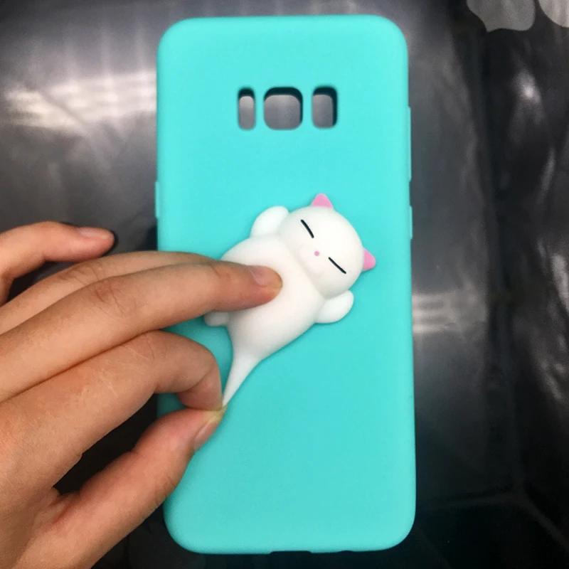 3d Мягкие кошка силиконовый мягкий чехол из ТПУ для Samsung Galaxy A5 A6 A7 A8 2018 карамельный