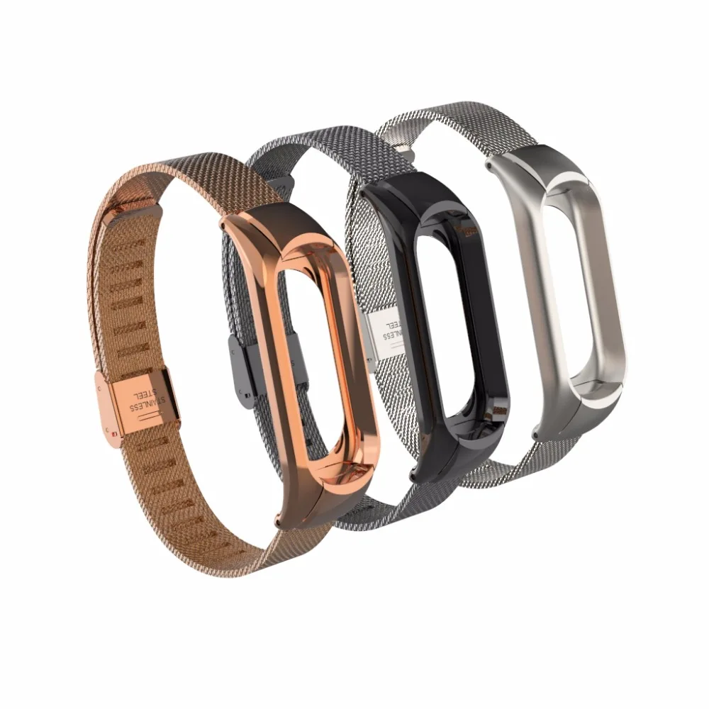 Браслет mi band 3 для Xiaomi mi band 3 металлический ремешок на запястье Безвинтовой браслет из нержавеющей стали напульсники mi Band 3