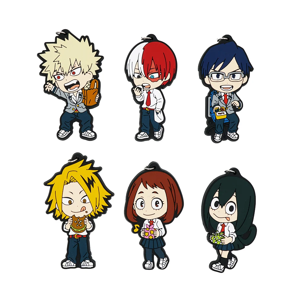 My Hero academic Аниме Boku no Izuku Midoriya Katsuki Bakugo Todoroki C Ver резиновый брелок|japanese anime|keychain