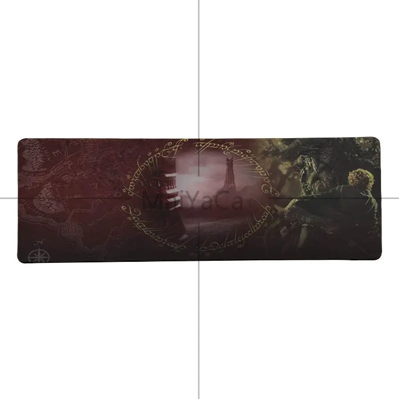 Lock Edge 30X90cm MaiYaCa высокое качество, резиновый коврик для мыши "Властелин колец", прочный Настольный большой игровой коврик для мыши, коврик для мыши, коврик для клавиатуры - Цвет: Lock Edge 30X90cm