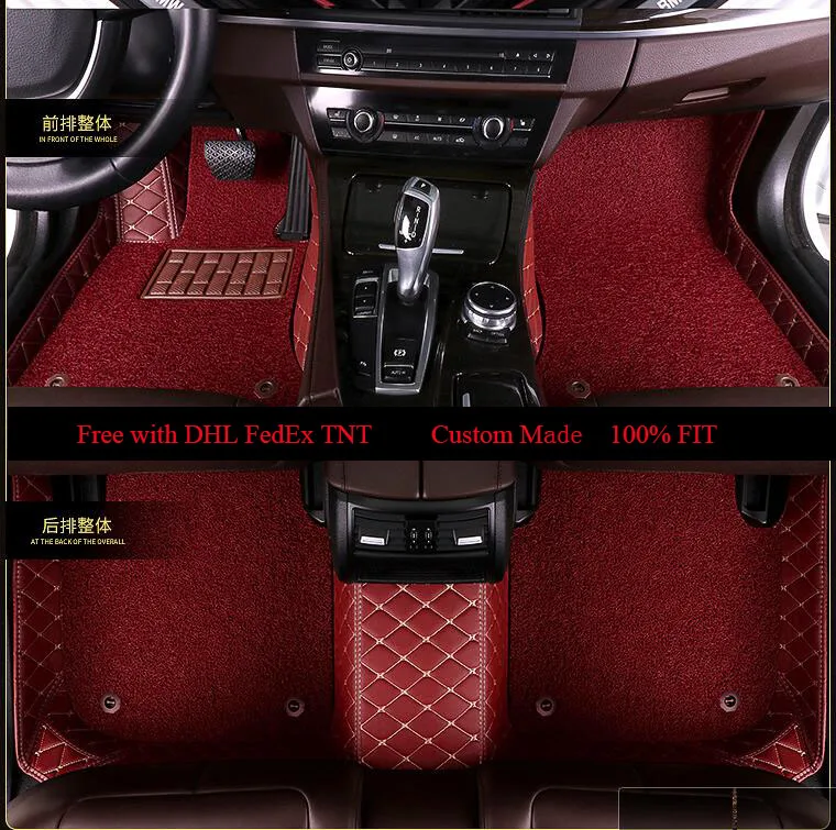 OLPAY Leathe автомобиль коврик для LandRover LR2 LR3 LR4 Discovery Range Rover Evoque Sport freelander двойной Слои
