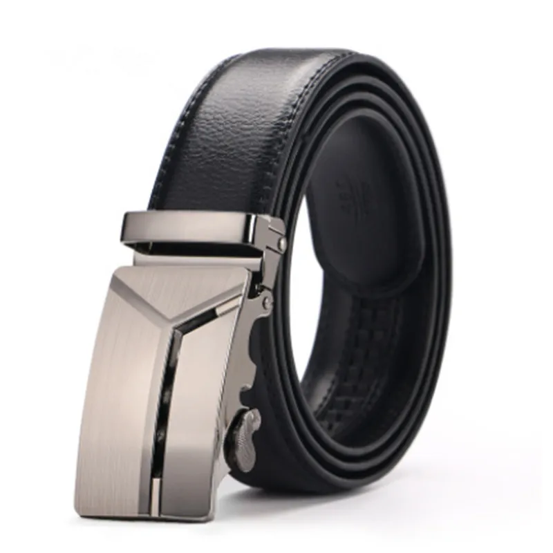 Ремень мужской из натуральной кожи с автоматической пряжкой 110-130 см | Аксессуары