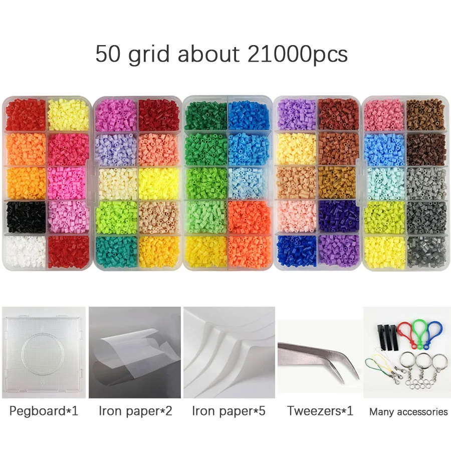 Мини 2,6 Хама бусины 80 цветов наборы perler pupukukou бисер инструмент и Pegboard обучающая игрушка предохранитель бисера головоломки 3D для детей