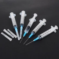 50 pcs 5 ml disposable sterile medical pvc syringes for perfume injection feeding medicine for child or pet individual packing