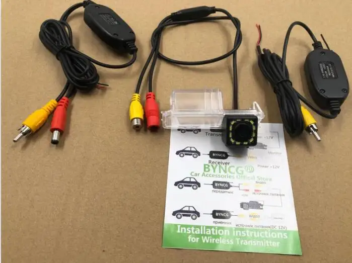 12led Wireless Starlight Ночная hd камера для Volkswagen polo Bora Magotan golf, камера заднего вида, парковочная система заднего вида - Название цвета: 12led Wireless